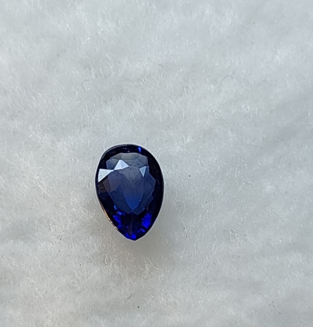 Natural corundum blue sapphire