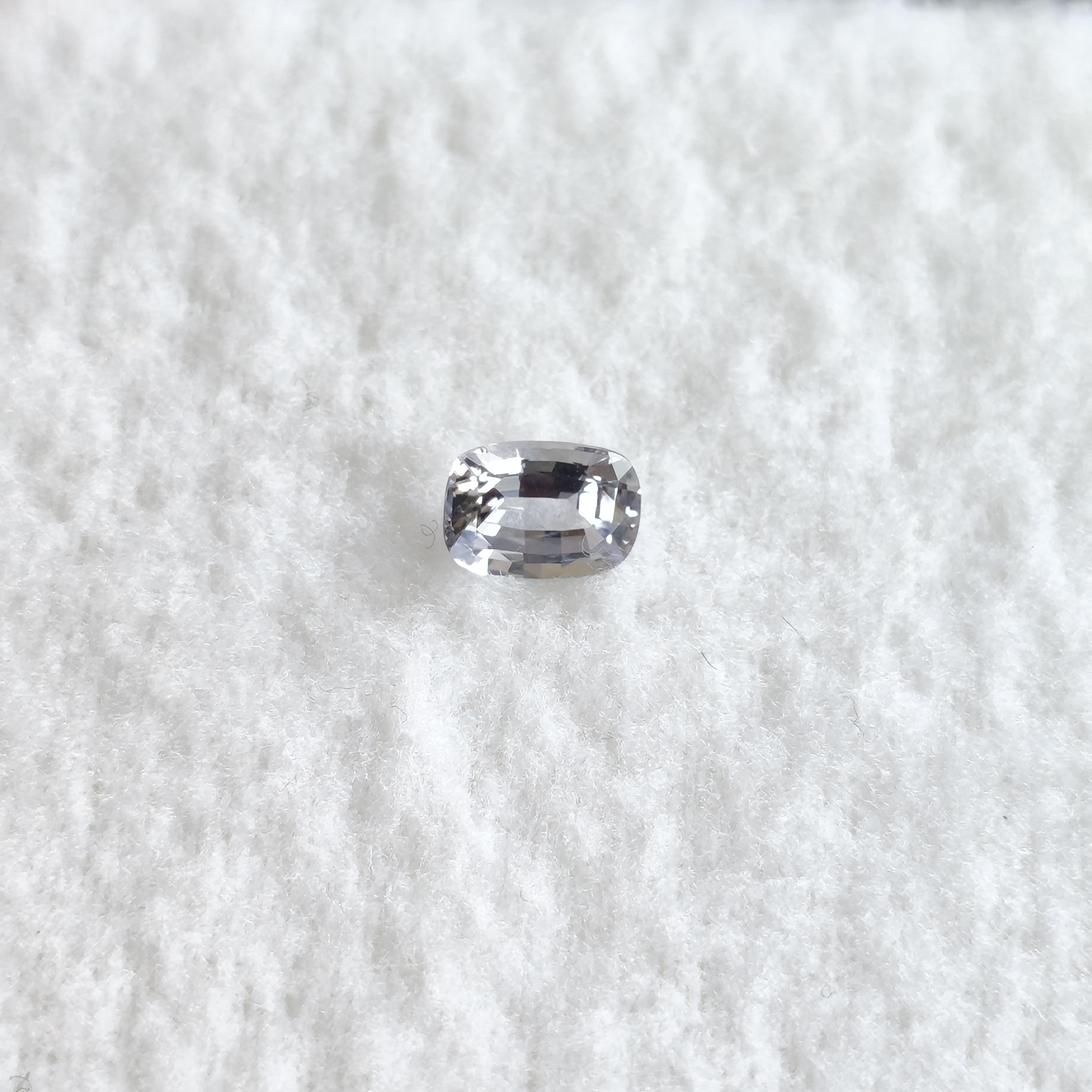 Natural white sapphire